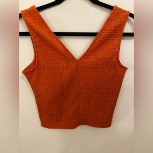 Madewell V-Neck Sleeveless Crop Top Size XXS